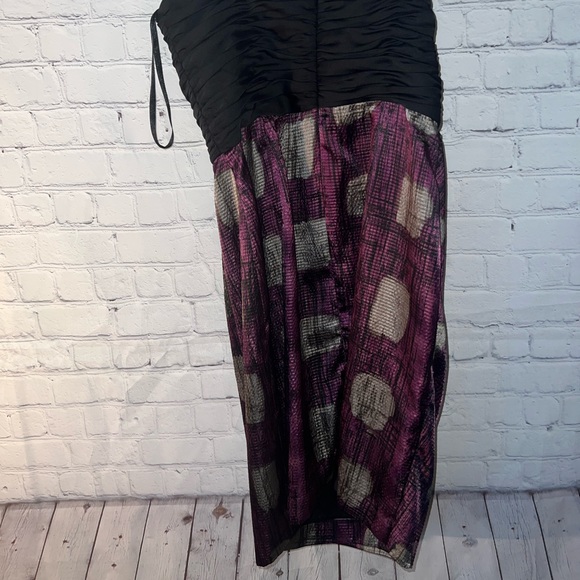 max and cleo purple & black dress size 6 - Picture 6 of 7